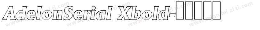 AdelonSerial Xbold字体转换